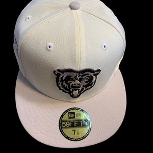 Chicago Bears New Era Hat Club exclusive chrome stone super bowl patch 7 7/8